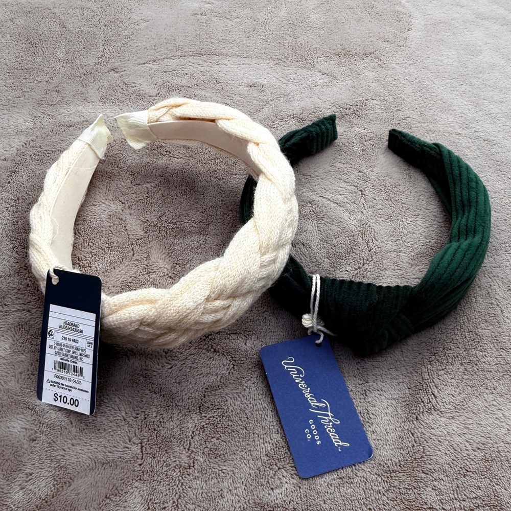 🚨3 for $15🚨 Universal Threads - Cream and Green Headbands